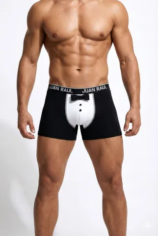 Boxeri bărbați negri cu papion