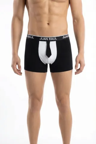 Boxeri bărbați negri cu model cravată