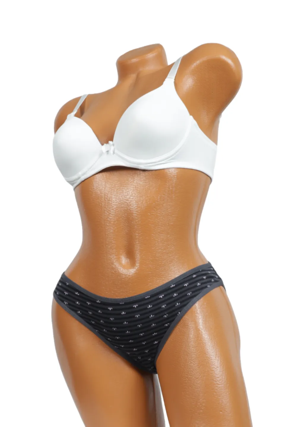 Chilot clasic damă gri cu dungi - 1