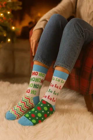 Șosete lungi unisex Crăciun – multicolor