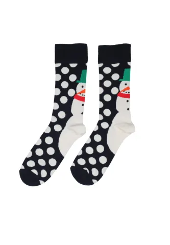 Șosete de Crăciun pentru bărbați – imprimeu om de zăpadă