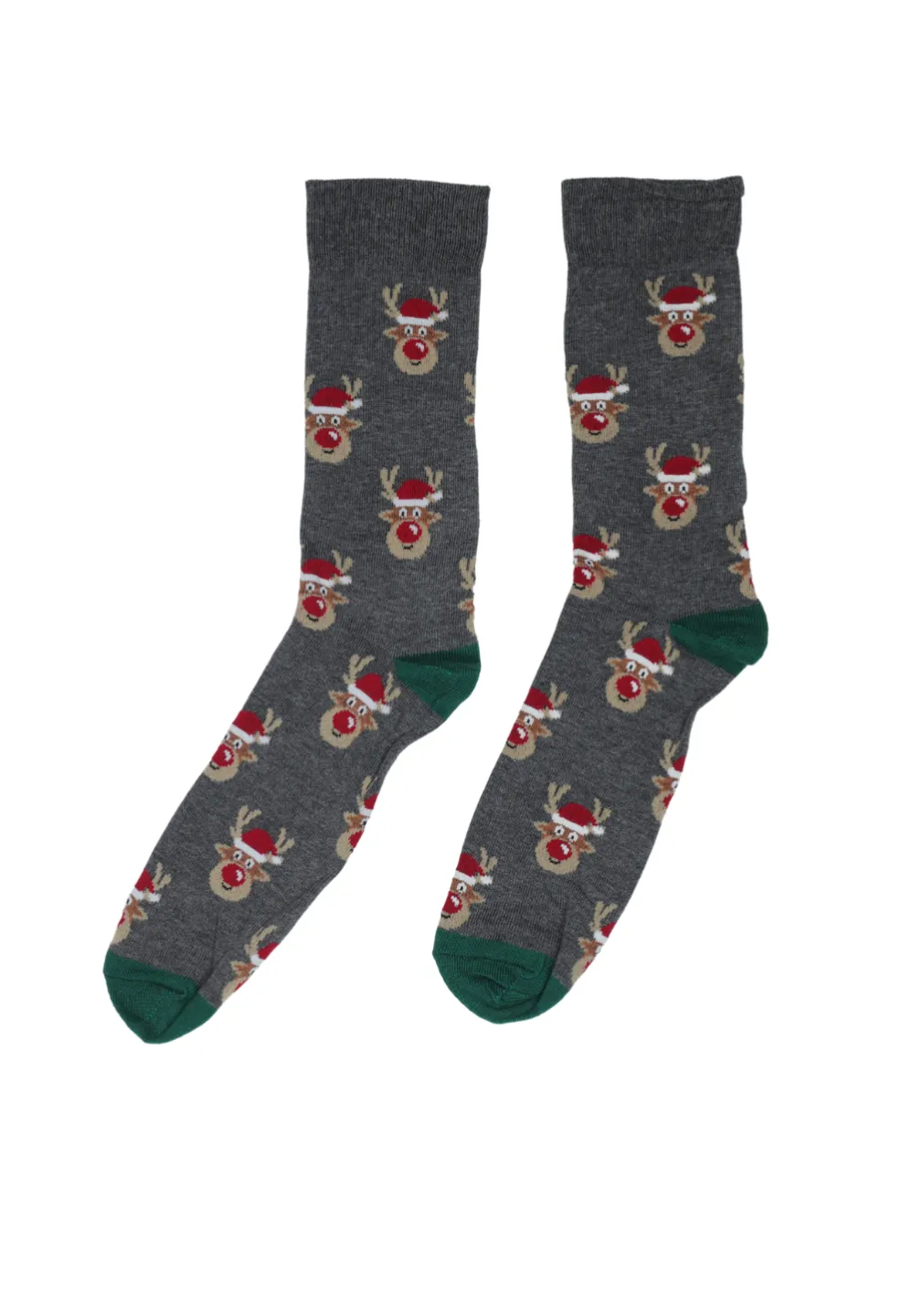 ȘOSETE LUNGI DE CRĂCIUN PENTRU BĂRBAȚI CU IMPRIMEU RENI - 1