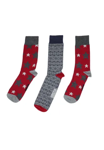 Set 3 Șosete Bio – 100% Bumbac cu Imprimeu Steluțe