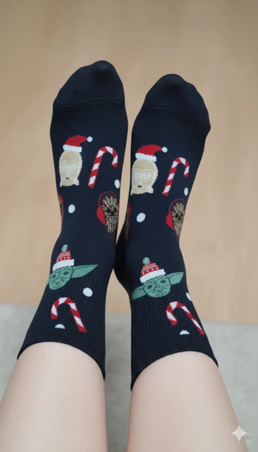 Șosete Damă Bleumarin cu Darth Vader - 1