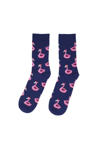 Șosete Bărbați Bleumarin cu Flamingo