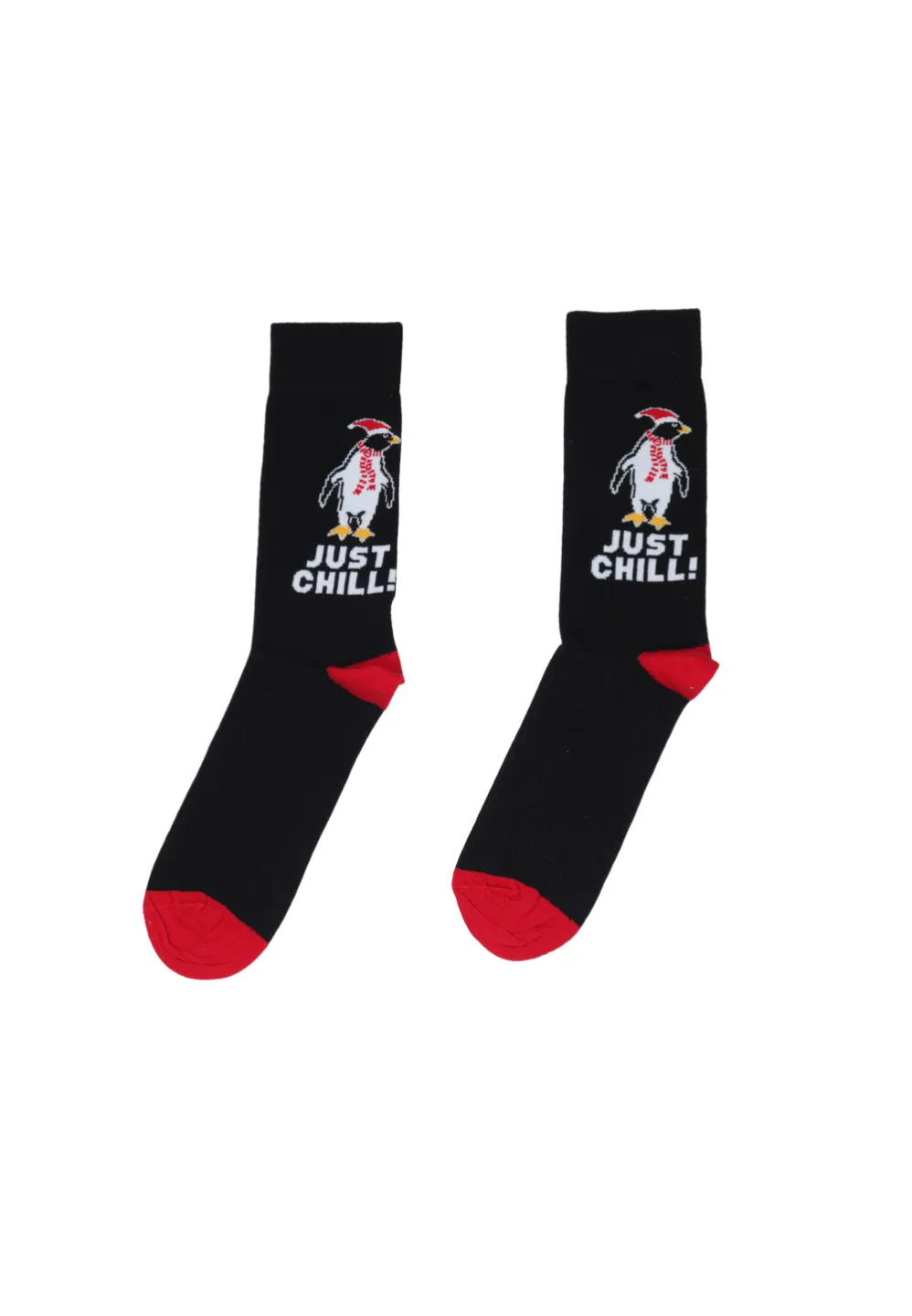 Șosete Bărbați Negre cu Pinguin „Just Chill” - 1