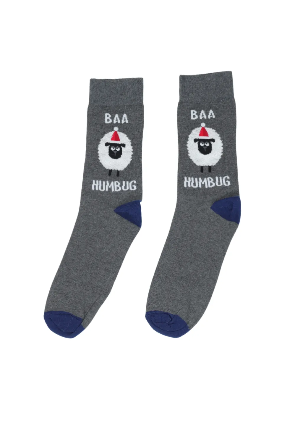 Șosete Bărbați Gri de Crăciun cu Imprimeu Oaie - 1