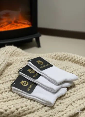 Set 3 perechi șosete albe pentru bărbați hover