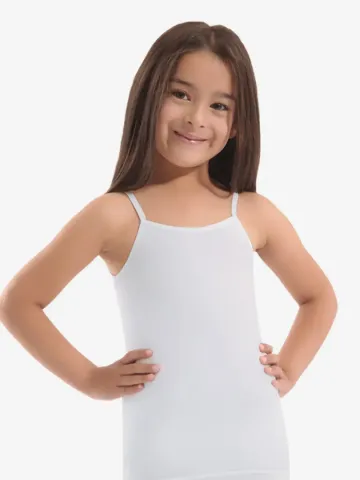 Set 3 maiouri simple pentru fetițe, cu bretele subțiri