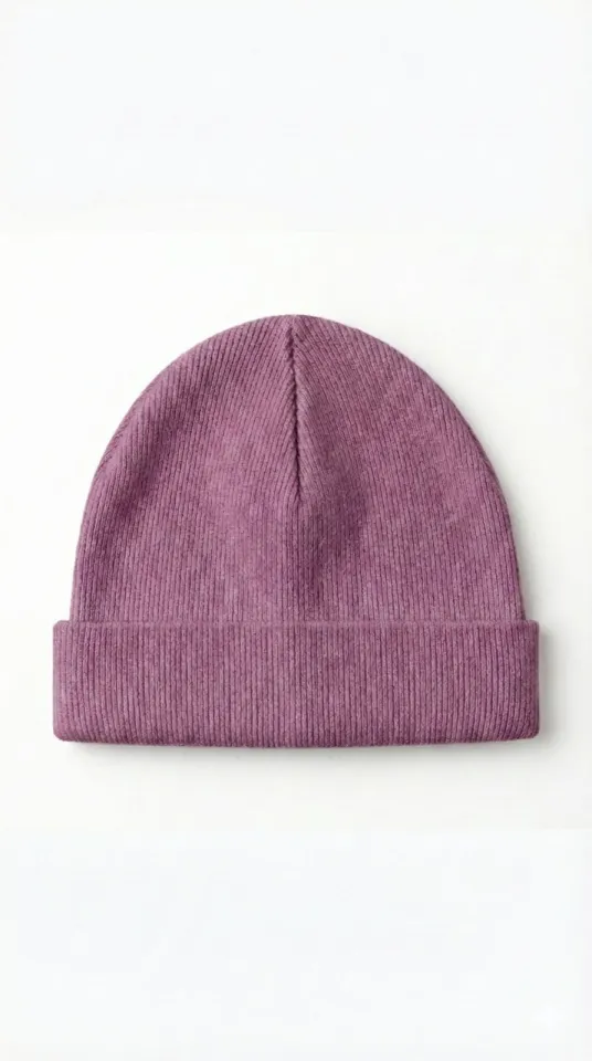 Căciuliță roz pentru copii, raiată și dublată