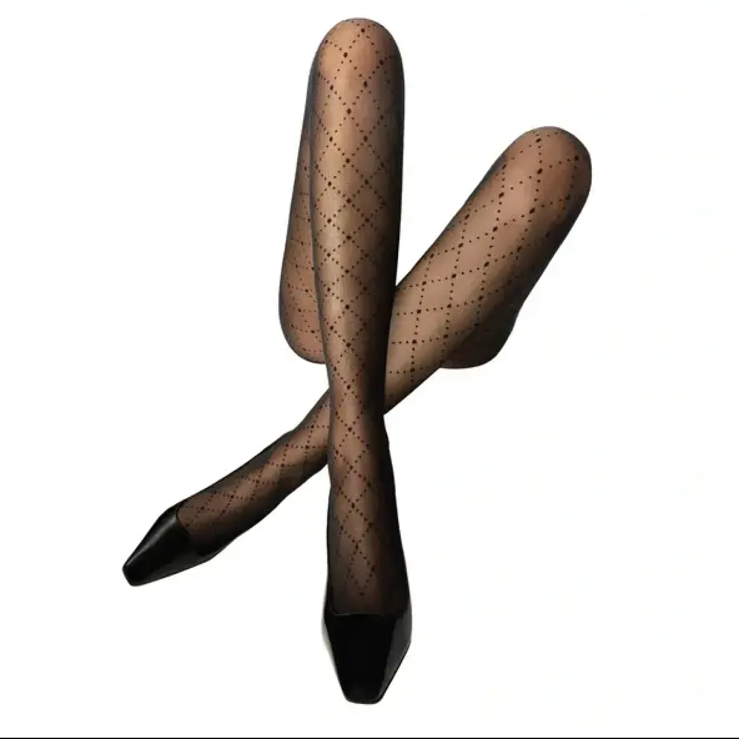 Dres Penti damă Diamond Dotted 30 DEN, negru, cu model romburi - 1