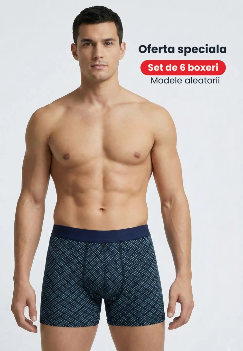 Set 6 boxeri bărbați premium – modele aleatorii, simpli și colorați, cu imprimeuri - 3