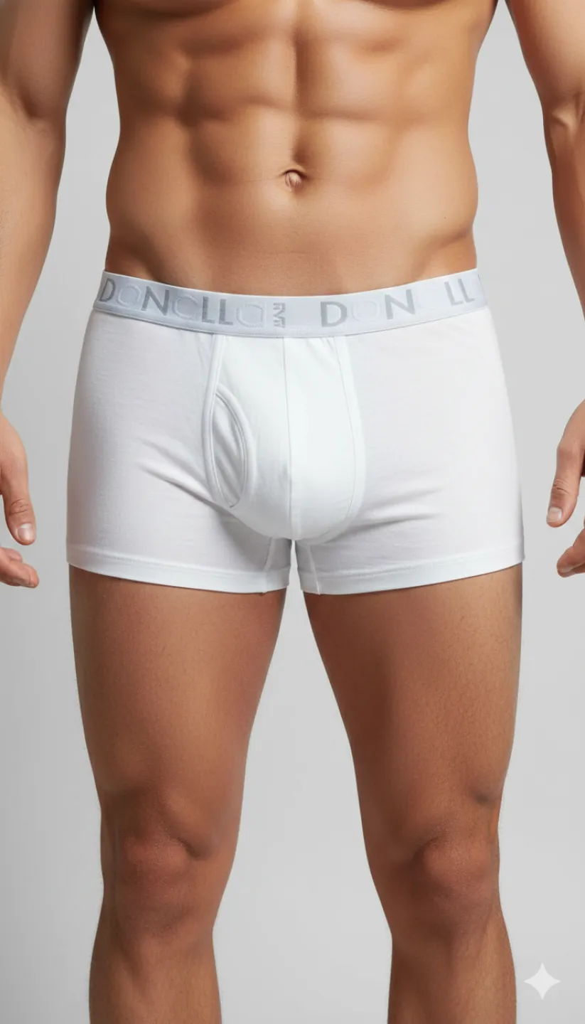 Boxeri bărbați albi simpli Donella - 1