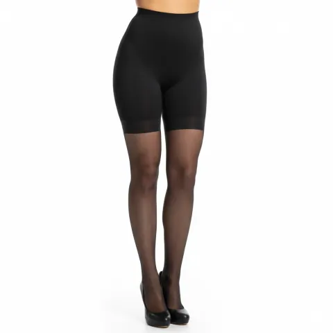 Dres damă Penti Body Form negru, aspect mat, cu corset