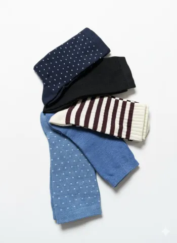 Set 5 șosete damă lungi, fără cusături, diverse modele și culori 01