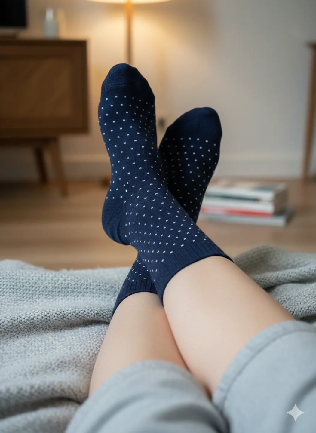 Set 5 șosete damă lungi, fără cusături, diverse modele și culori - 2