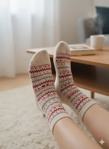 Set 5 șosete damă lungi, fără cusături, diverse modele și culori 06 hover