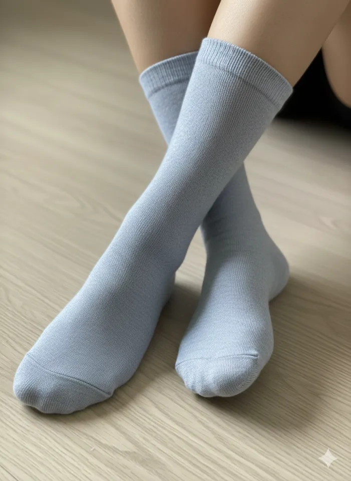 Set 5 șosete damă lungi, fără cusături, diverse modele și culori