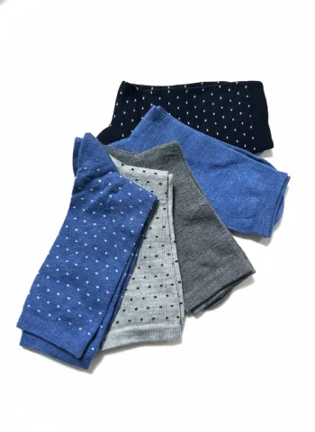 Set 5 șosete damă lungi, fără cusături, diverse modele și culori 013