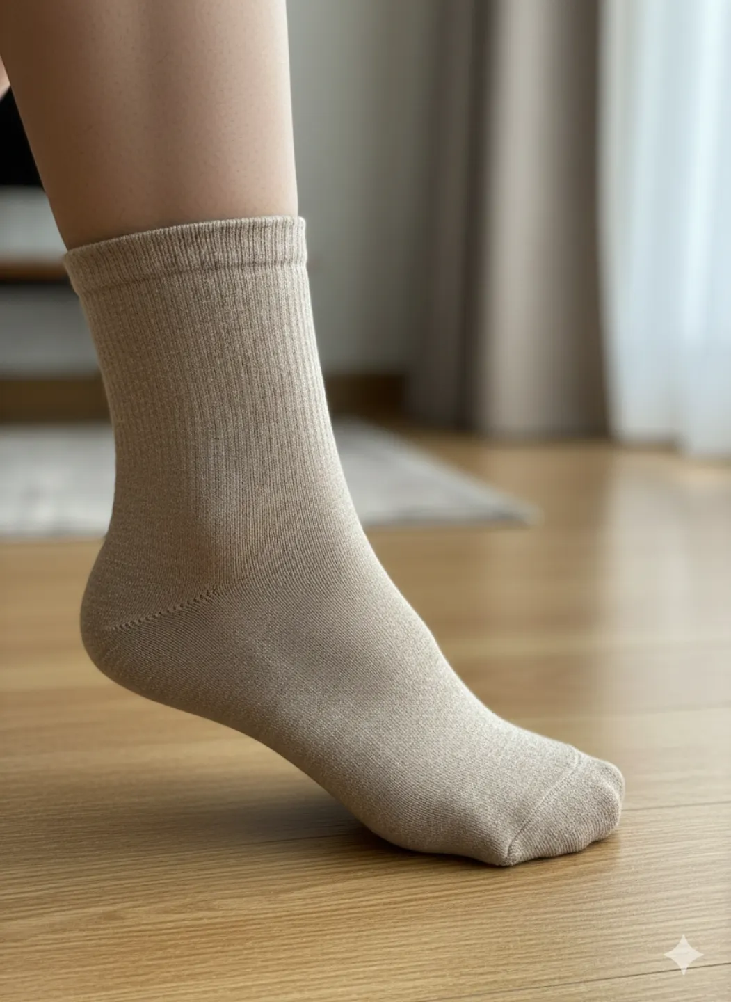 Set 5 șosete damă lungi, fără cusături, diverse modele și culori - 2