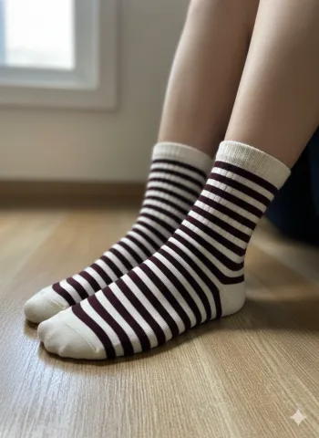 Set 5 șosete damă lungi, fără cusături, diverse modele și culori 016 hover