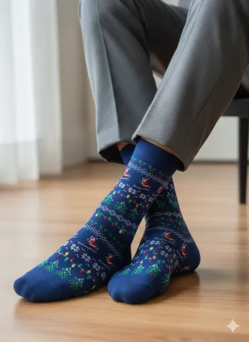 Set 5 șosete barbati lungi, fără cusături, diverse modele și culori hover