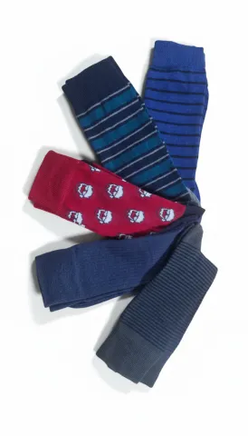 Set 5 șosete barbati  lungi, fără cusături, diverse modele și culori