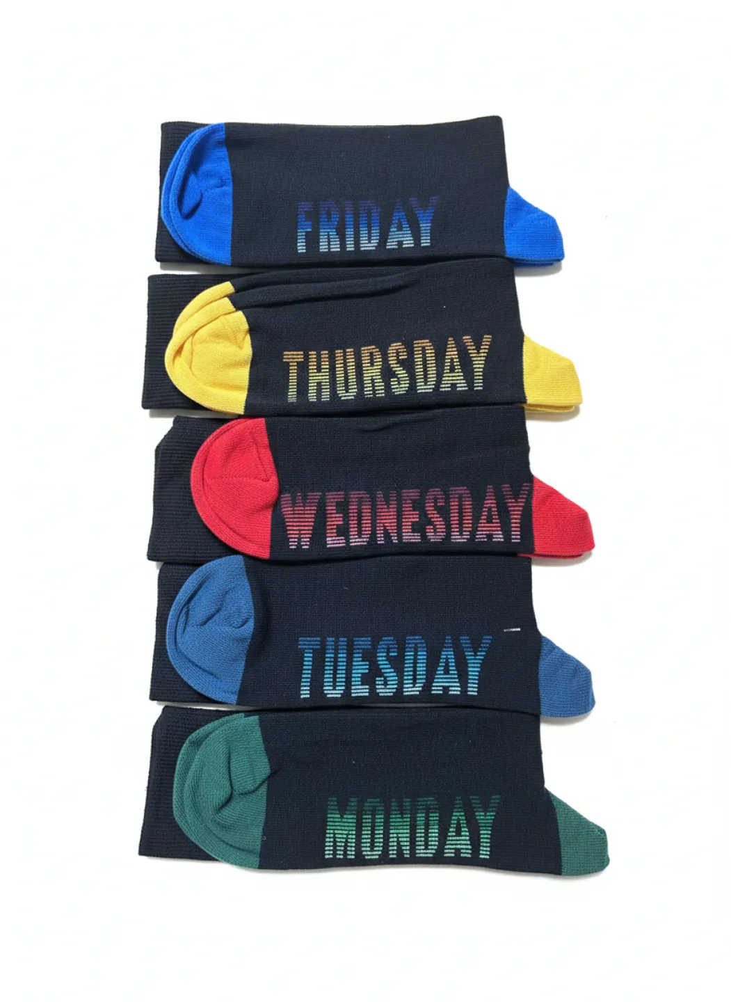 Set 5 șosete barbati lungi, fără cusături, cu zilele saptamanii 022 - 1