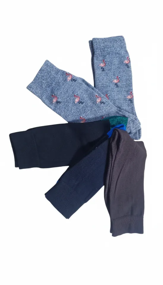 Set 5 șosete bărbați lungi, fără cusături, diverse modele și culori