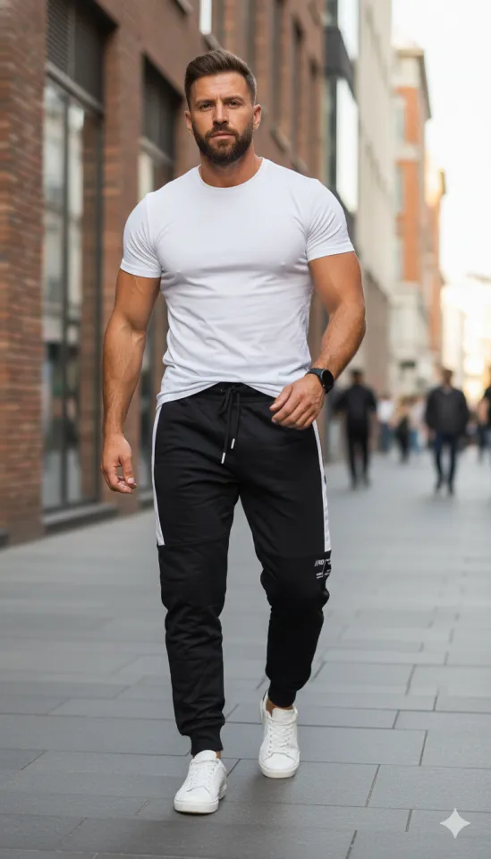 Pantaloni de trening bărbați You Are Stronger, negri