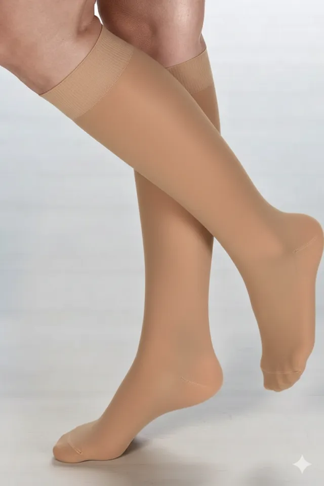 Set 3 Șosete Damă Penti până la genunchi Micro 40 DEN Nude