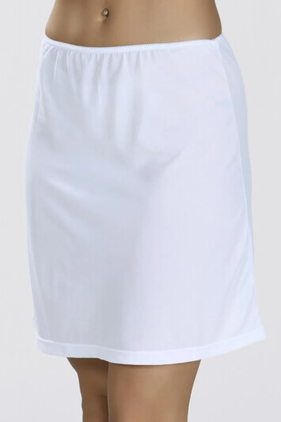 Jupă damă deasupra genunchiului, culoare alb - 2