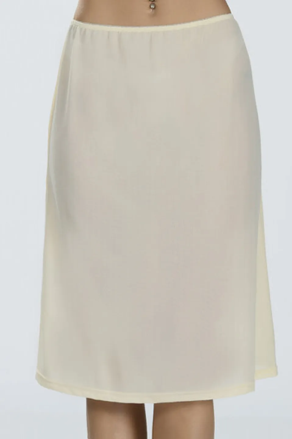 Jupa damă sub genunchi, culoare bej - 1