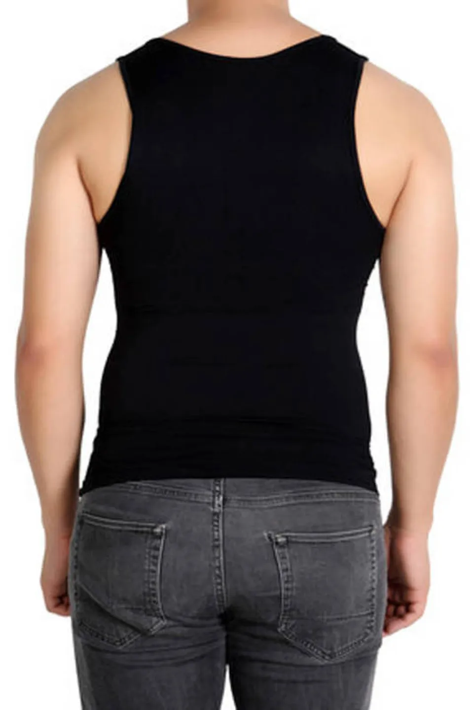 Maiou modelator pentru bărbați Slim, material respirabil, culoare negru - 2