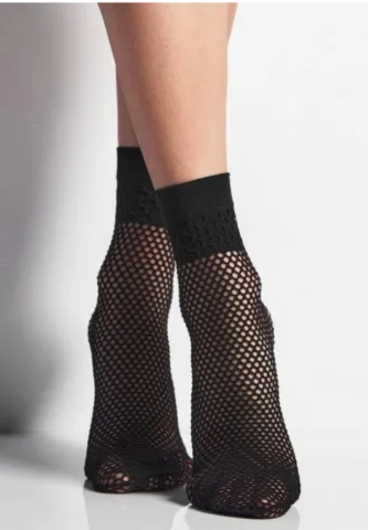 Șosete Penti ,,Fishnet'' 40 DEN – Negre, Mai Sus de Glezna