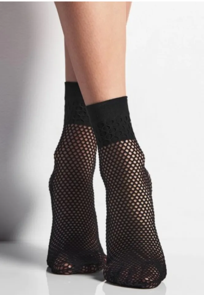 Șosete Penti ,,Fishnet'' 40 DEN – Negre, Mai Sus de Glezna