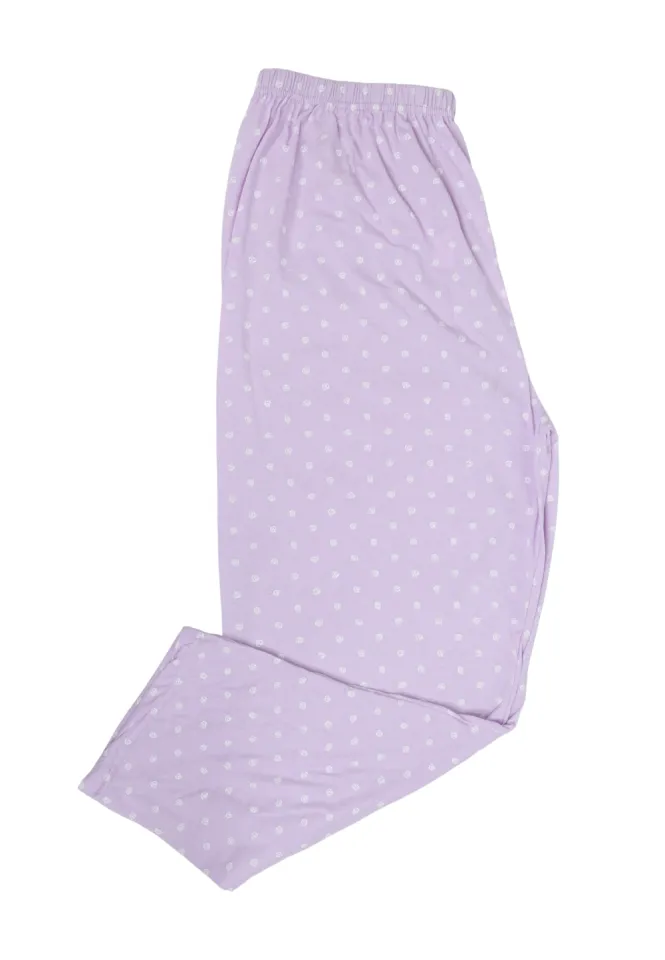 Pantaloni de pijama damă big size din bumbac, culoare mov