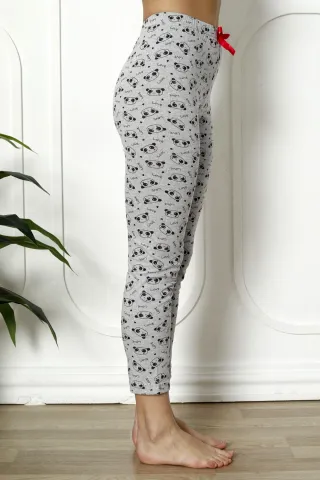 Pantaloni de pijama damă din bumbac cu imprimeu ursuleți