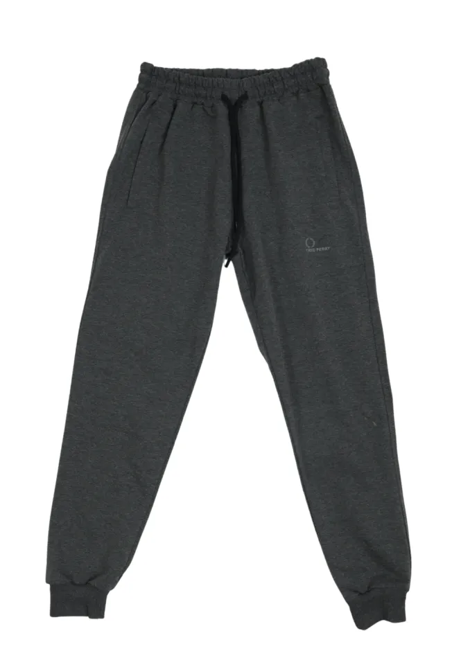 Pantaloni de trening damă gri închis cu imprimeu „Fred Perry”