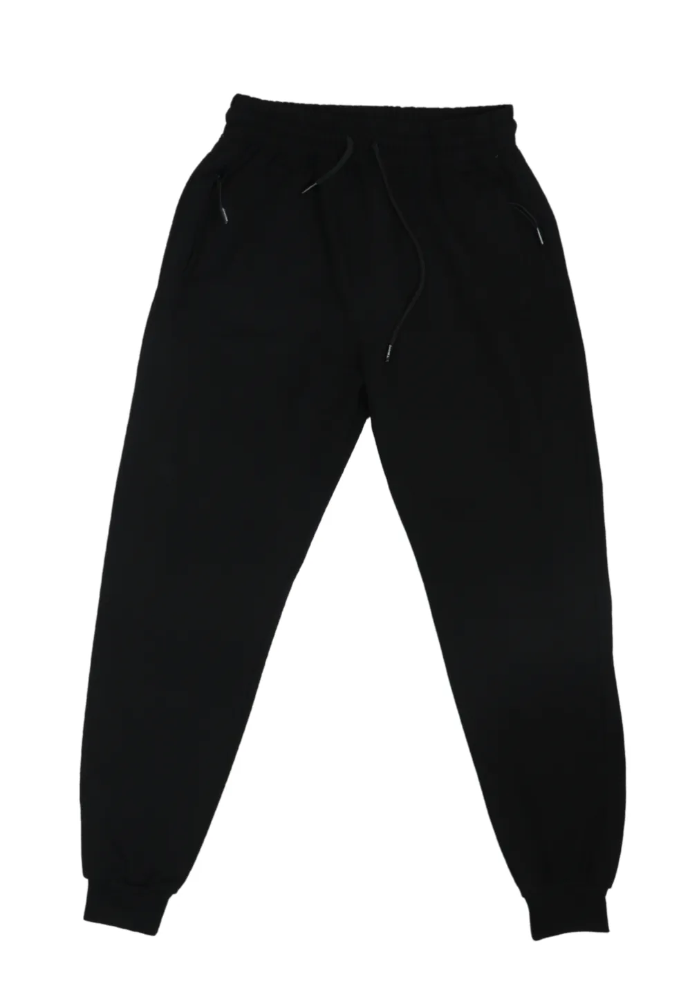 Pantaloni de trening damă negri simpli cu buzunar la spate - 1