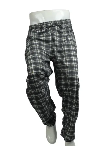 Pantaloni lungi de pijama bărbătești big size cu elastic în talie, albastru SRB-PL21