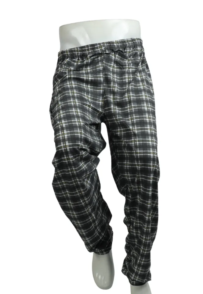 Pantaloni lungi de pijama bărbătești big size cu elastic în talie, albastru SRB-PL21