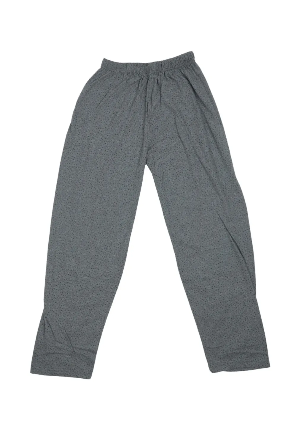 Pantaloni lungi de pijama bărbătești cu elastic în talie, culoare gri deschis - 1