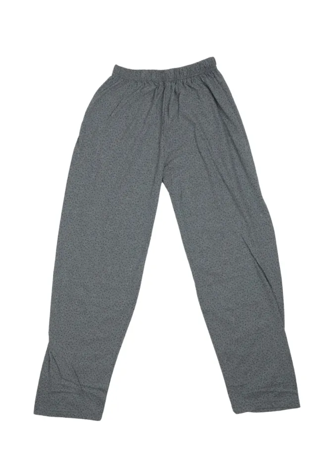 Pantaloni lungi de pijama bărbătești cu elastic în talie, culoare gri deschis