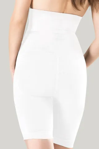 Pantaloni modelatori Miss Fit 3/4 cu talie înaltă și corset-alb hover