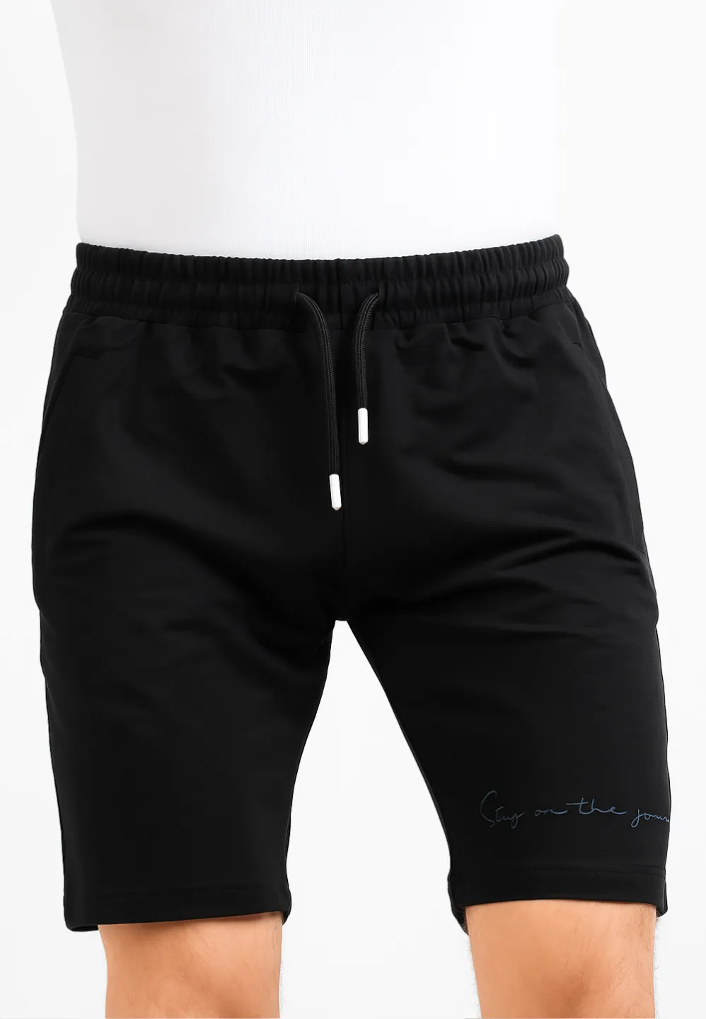 Pantaloni scurți bărbătești cu imprimeu, croială lejeră - 1