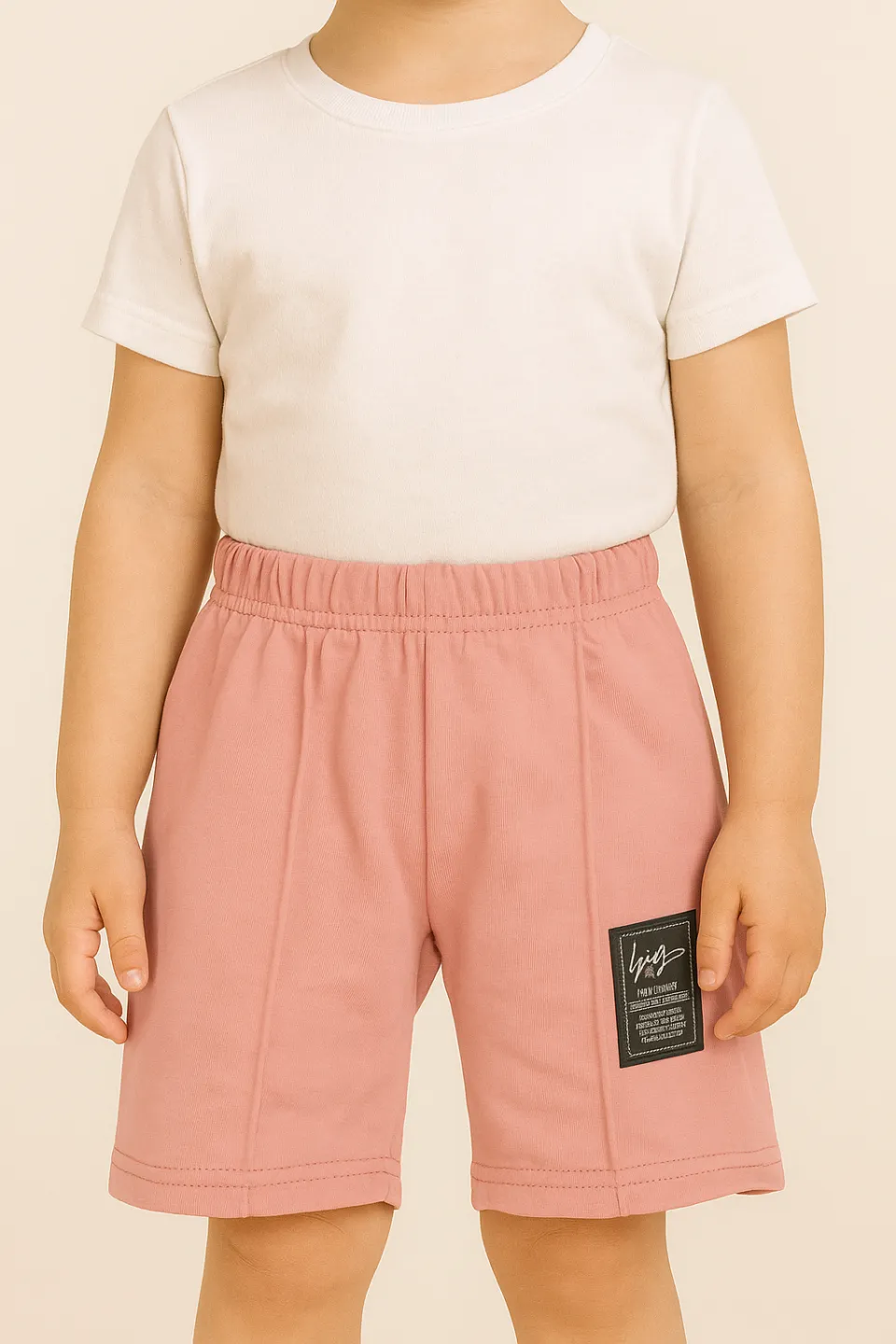 Pantaloni scurți sport copii cu dungă decorativă - 1