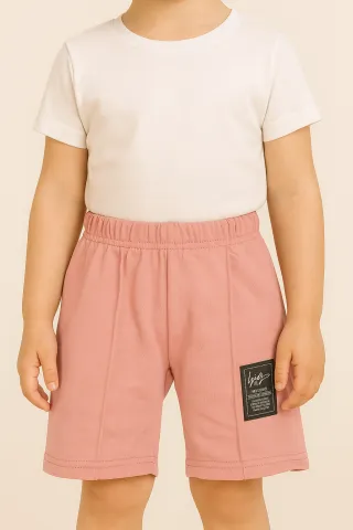 Pantaloni scurți sport copii cu dungă decorativă