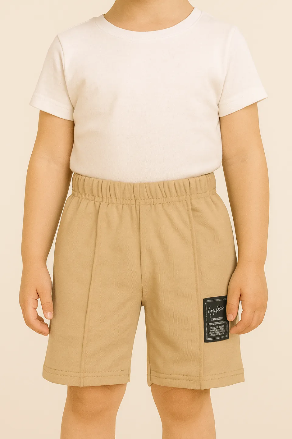 Pantaloni scurți sport copii cu dungă decorativă - 1