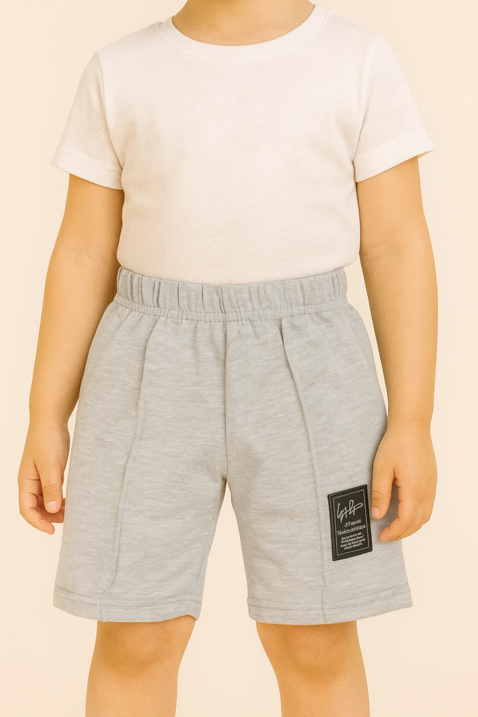 Pantaloni scurți sport copii cu dungă decorativă - 1